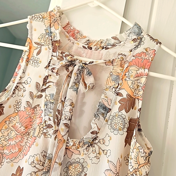 LOFT Baby Doll Autumn Patterned Shell - Picture 9 of 9